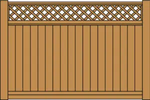 Privacy Lattice-Top Wood Fence Style