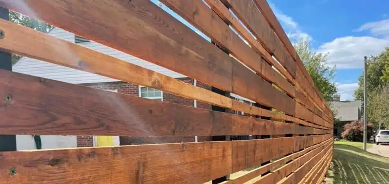 Horizontal Wood Fence Installation in Tulsa, OK